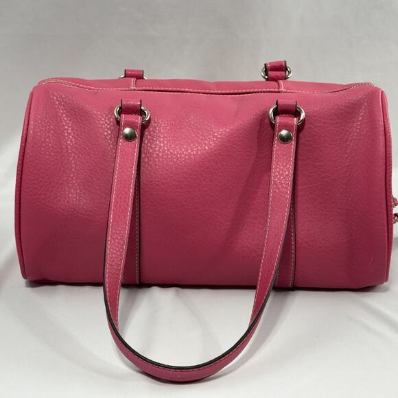 Liz Claiborne Pink Purse Bag Barrel Shoulder Bag Accessories Tote READ - Picture 2 of 16